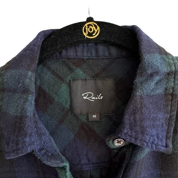 Rails Hunter Button Down Top in Midnight Forest, Size XS - Picture 4 of 7